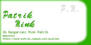 patrik mink business card